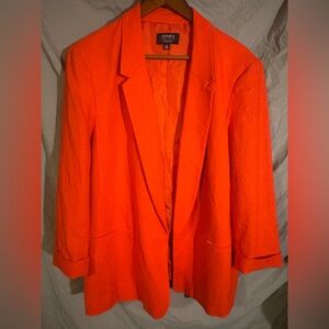 Jones New York Women's Vibrant Orange Blazer